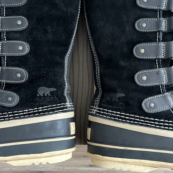 Sorel Joan of Arctic Black Winter Boots Faux Fur - Picture 8 of 13